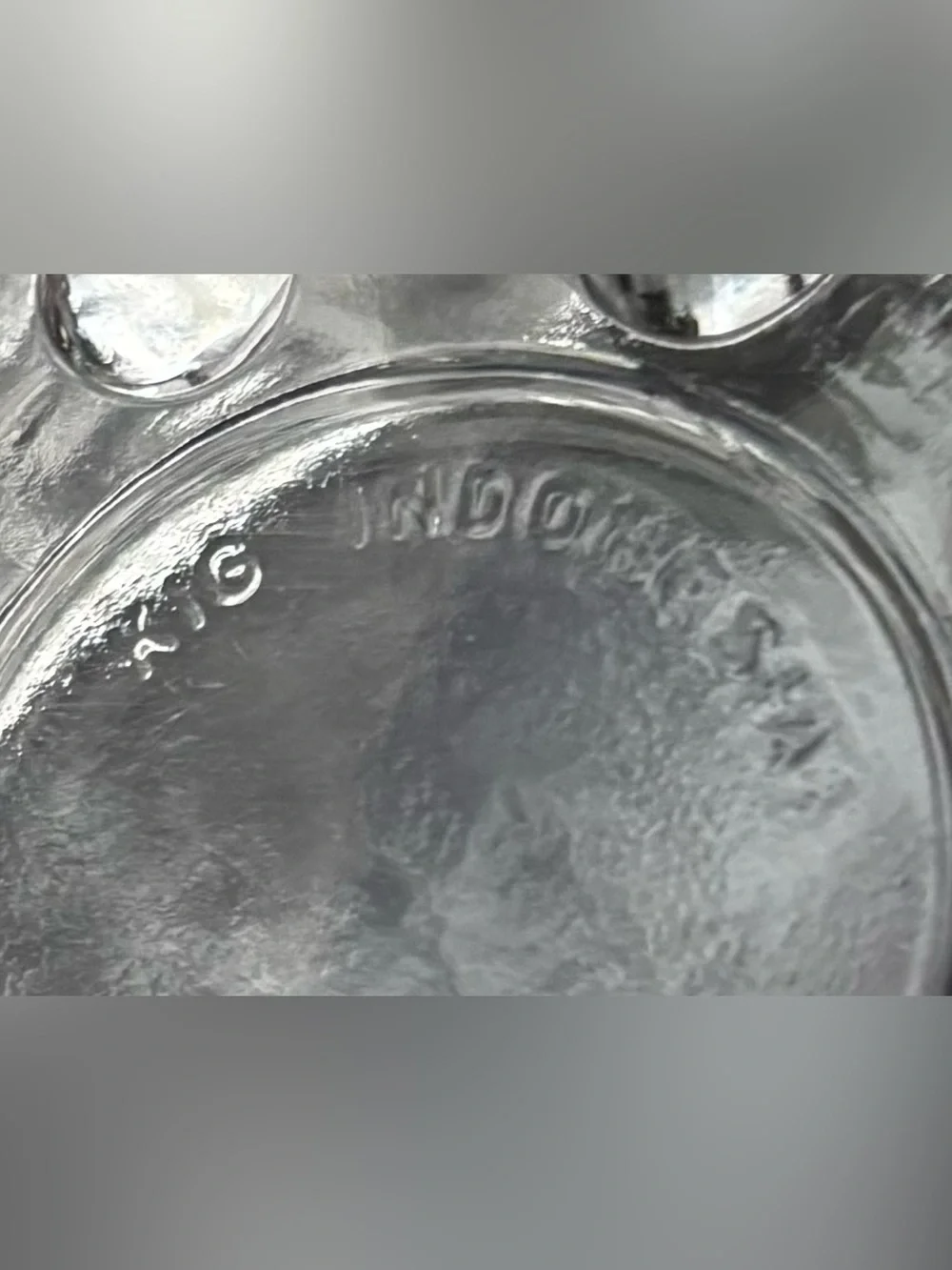 Vintage KIG Indonesia Clear Glass Scalloped Swag Bowl Candy Dish